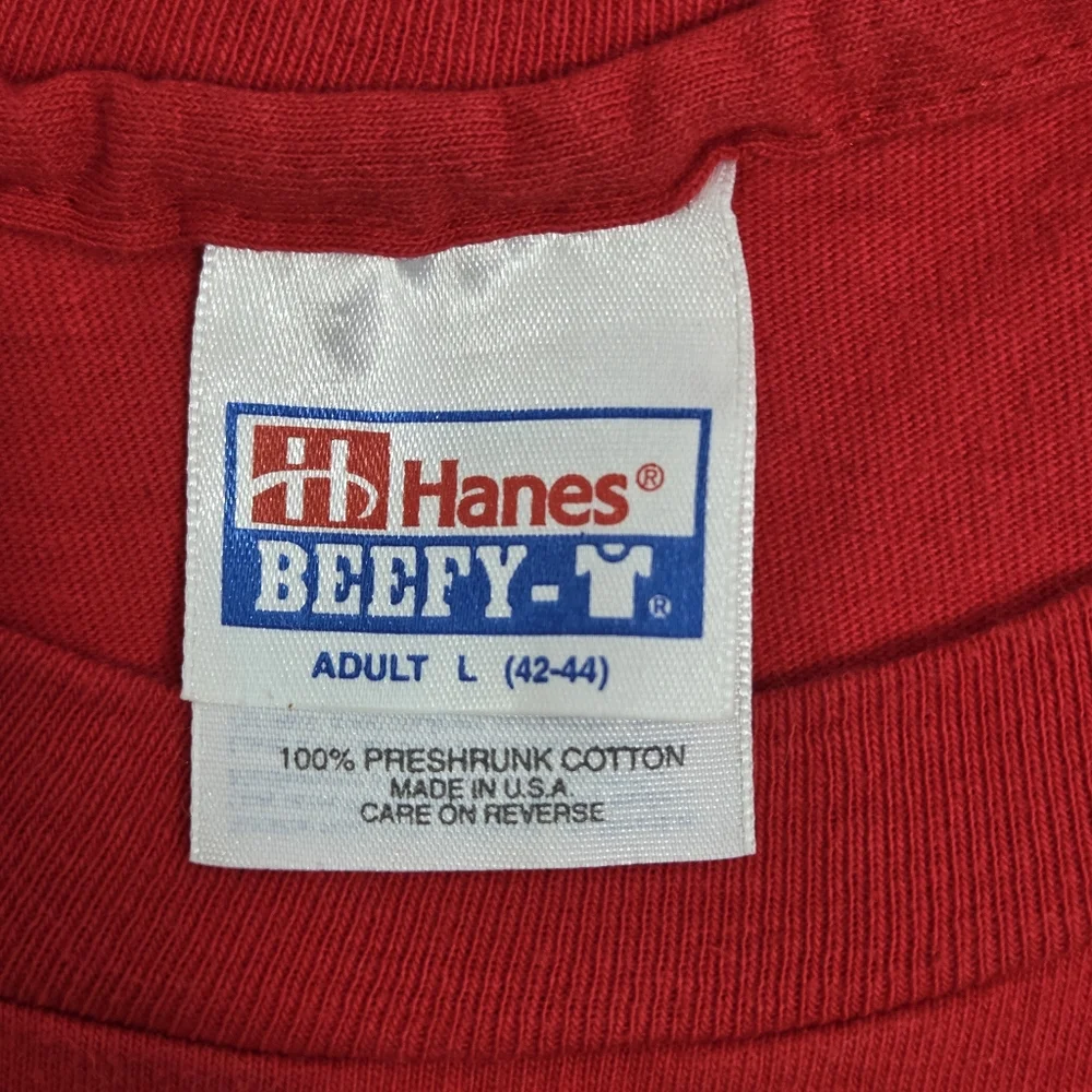 Hanes Vintage Dock‎ Street Amber Beer USA  Red Graphic T-Shirt size L